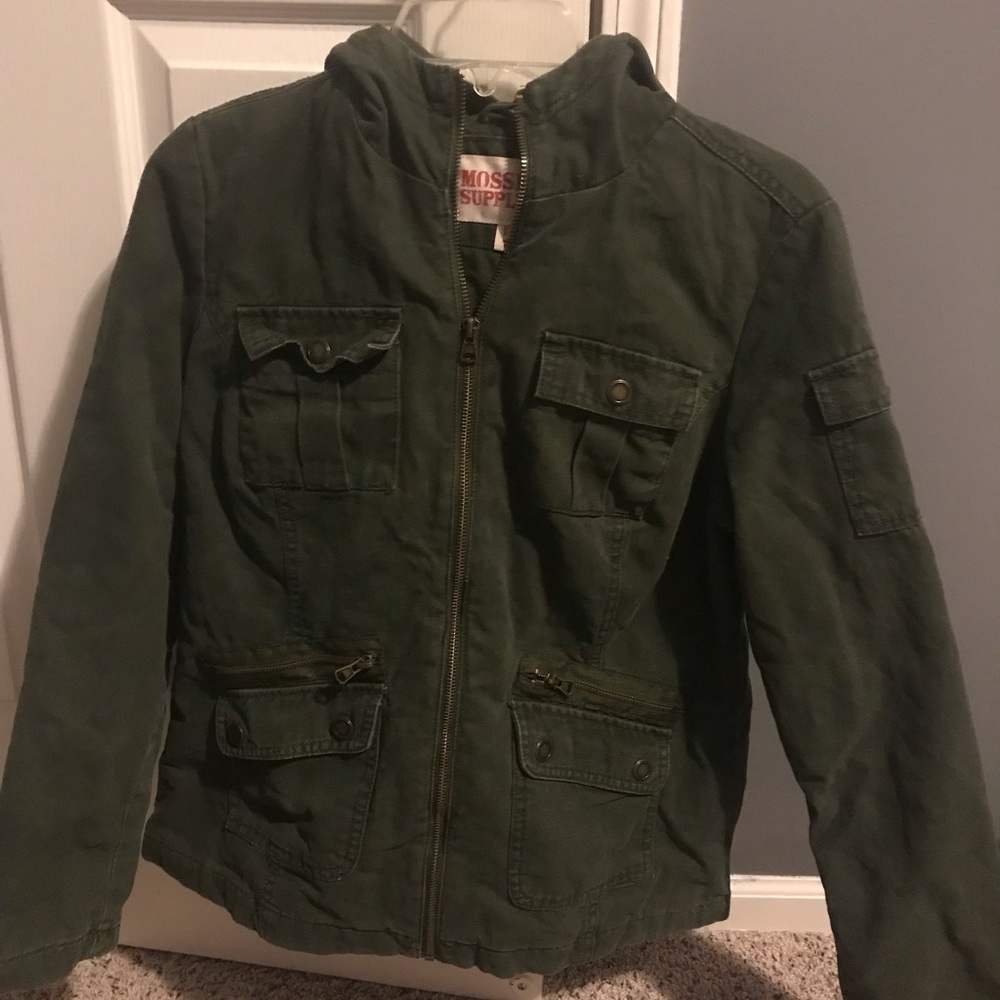 Olive Military Utility Style Coat